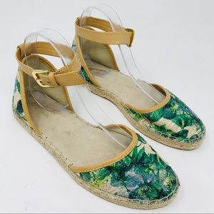 Anthropologie Shoes Size 9 Seychelles Circle D'Orsay Espadrille Flats Floral